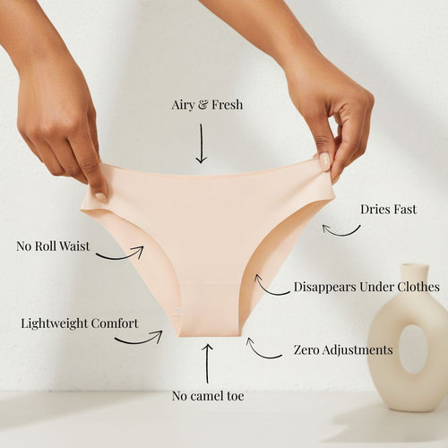 Invisible Camel Toe Panties - Mid Rise